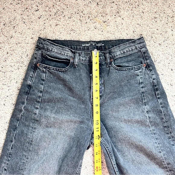 Pre-owned Old Navy Charcoal High Rise  Barrel Leg Jeans women’s size 10 - Picture 7 of 11